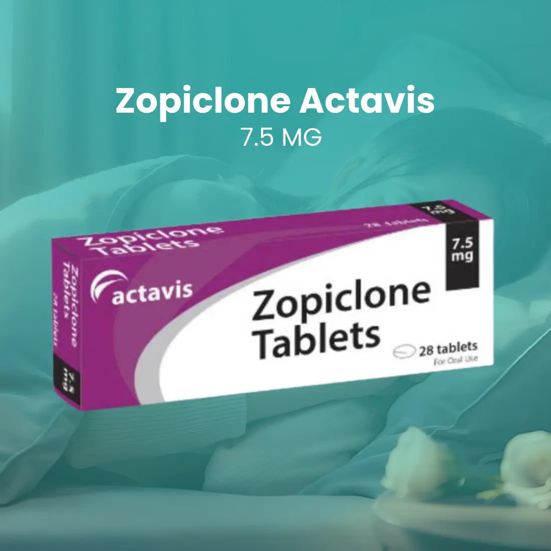 Zopiclone Actavis 7.5mg tablets for insomnia treatment, available for online purchase in the UK